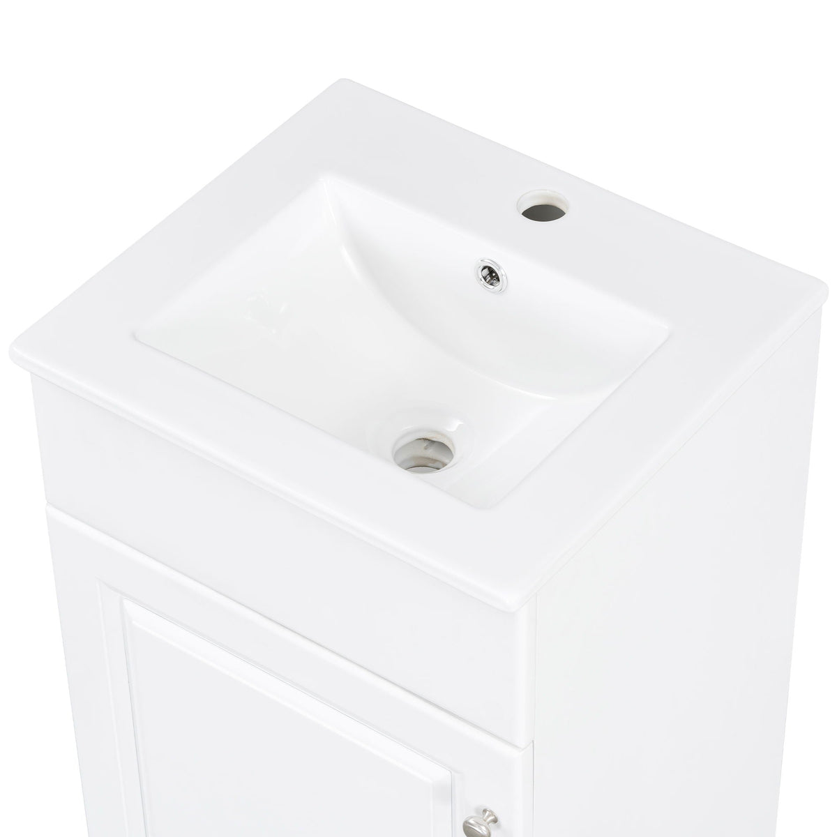 Bathroom Vanity with Sink and Adjustable Shelf - Multiple Colors
