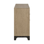 8 Drawer Dresser with Metal Pulls - Brown