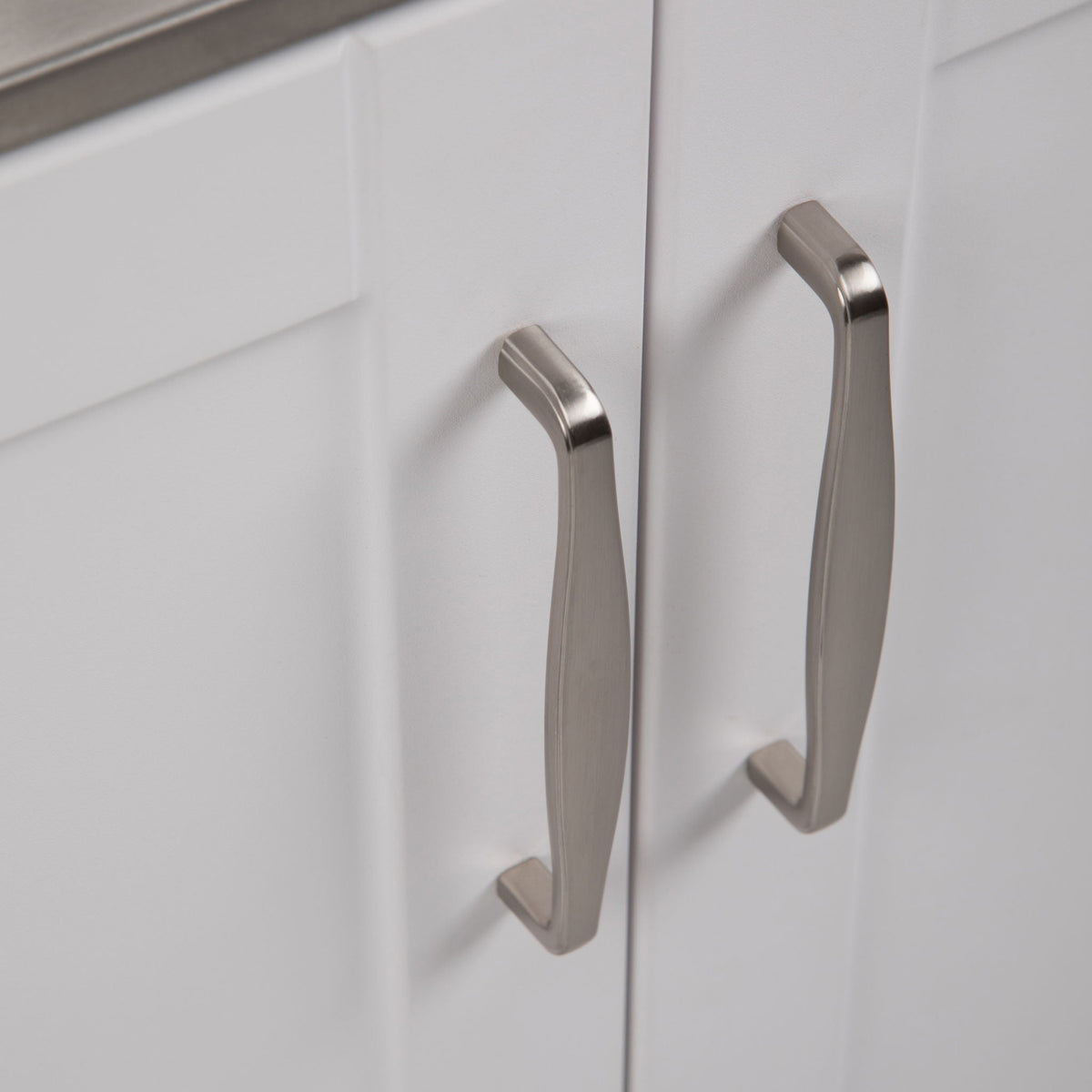Deluxe Laundry Cabinet with Pull-Out Faucet and Stainless Steel Sink - White
