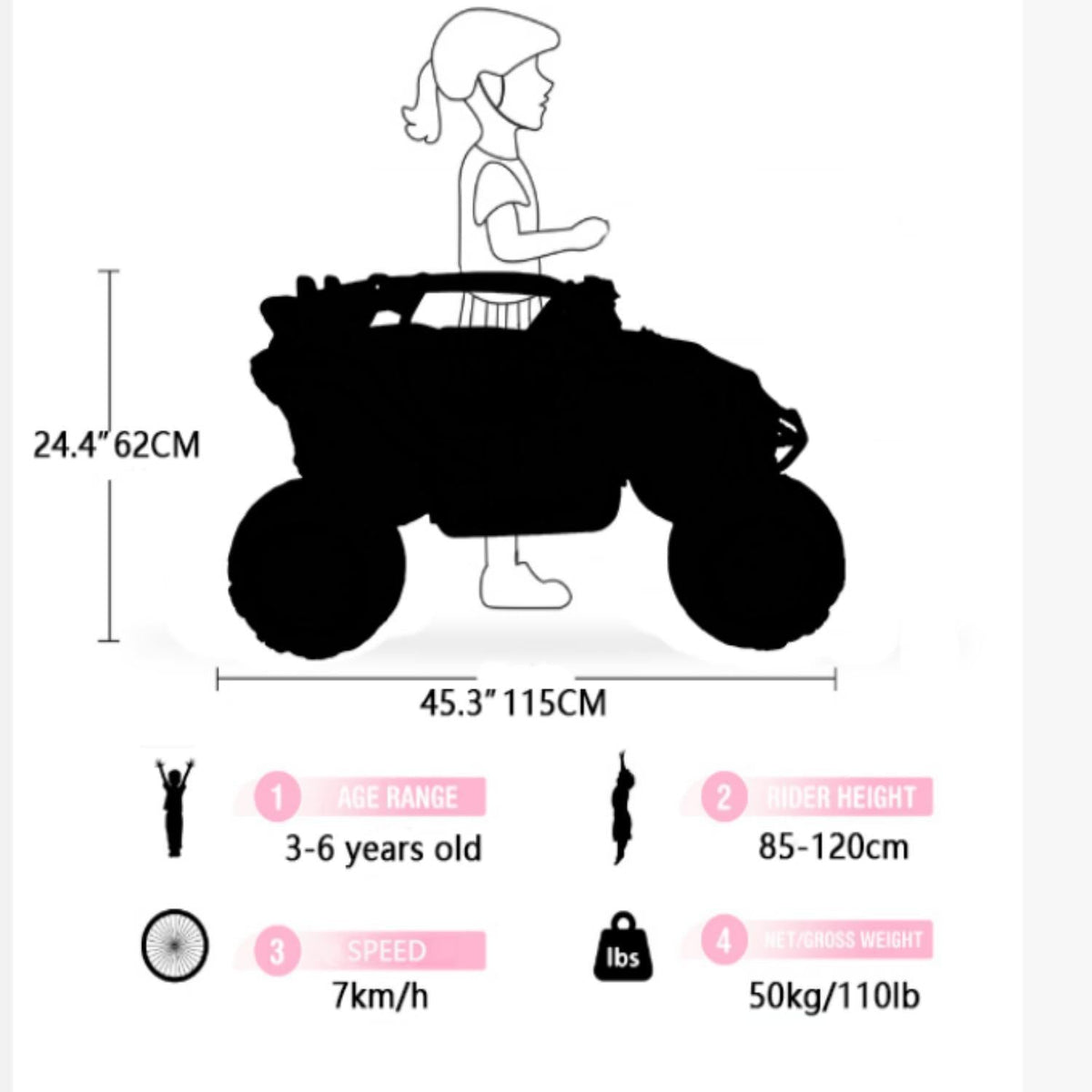 12V Kids Electric Truck Ride-On with Remote Control & Suspension - Yellow/White