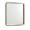 Beige Rectangular Mirror with Rounded Corners - Modern Minimalist