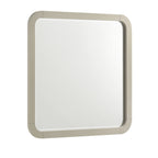 Beige Rectangular Mirror with Rounded Corners - Modern Minimalist