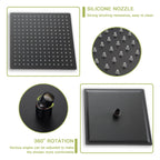 Dual Shower Head 16" Ceiling Mount Shower System with Pressure-Balanced Valve - Gray