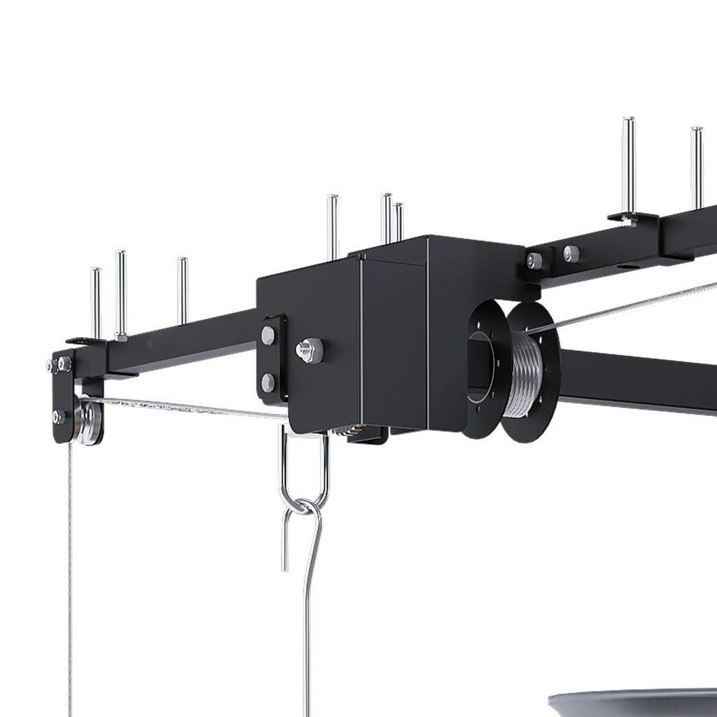 Overhead Garage Storage Rack with Crank System - Black or White
