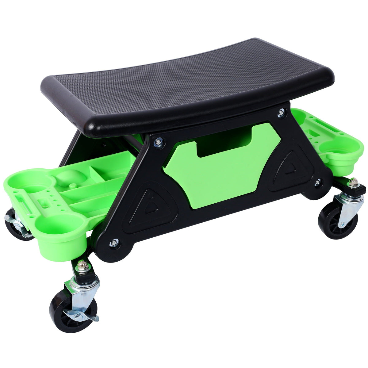 Heavy Duty Mechanic Stool with Tool Storage - Green