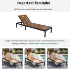 Outdoor Chaise with Adjustable Backrest - Light Brown or Dark Brown