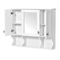Wall Mounted Bathroom Medicine Cabinet With Mirror & Open Shelves