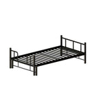 Twin Size Metal Pull-Out Bunk Bed with Ladder - Metal