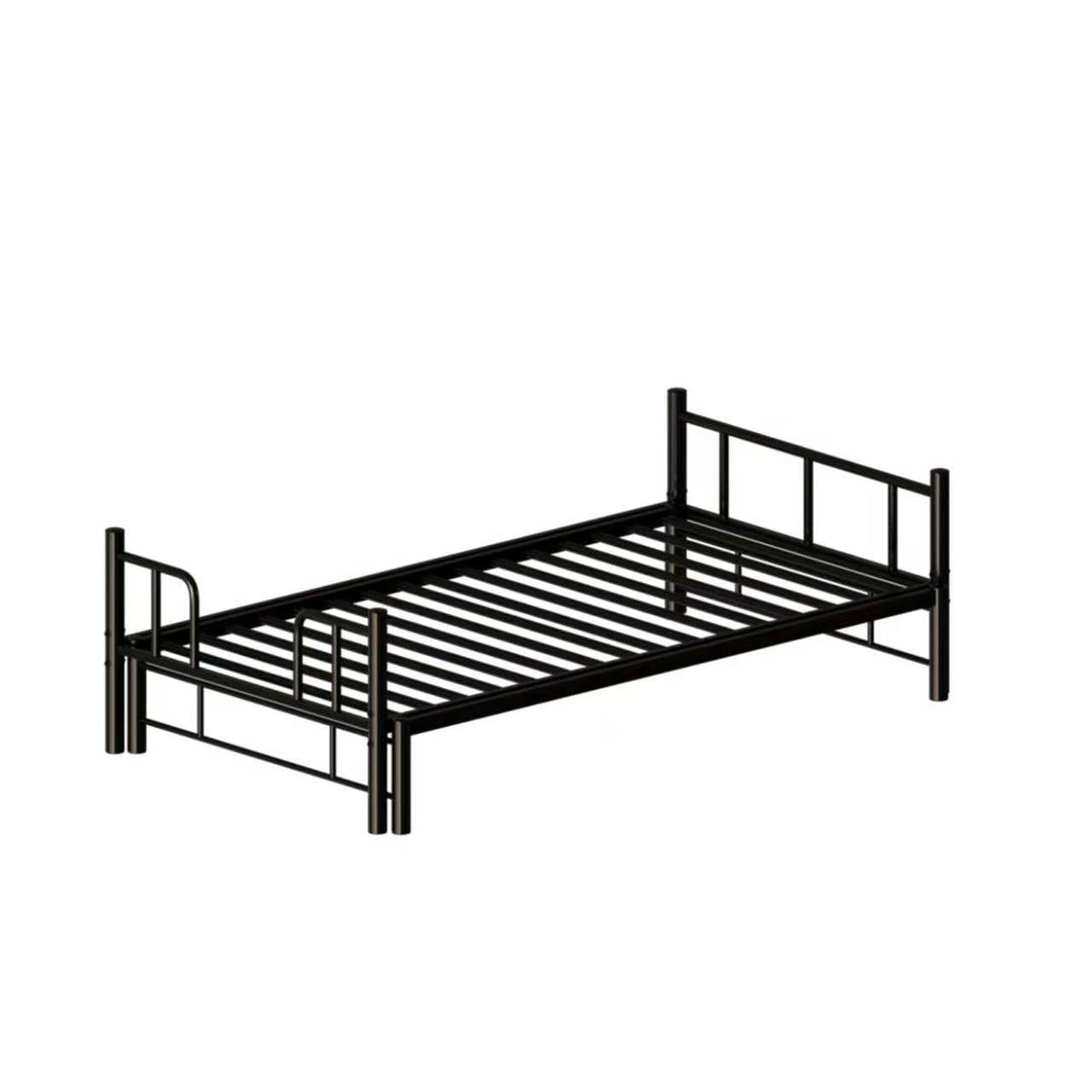 Twin Size Metal Pull-Out Bunk Bed with Ladder - Metal