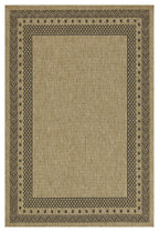 Light Brown Indoor Outdoor Area Rug with Flatweave Construction - Earth Collection