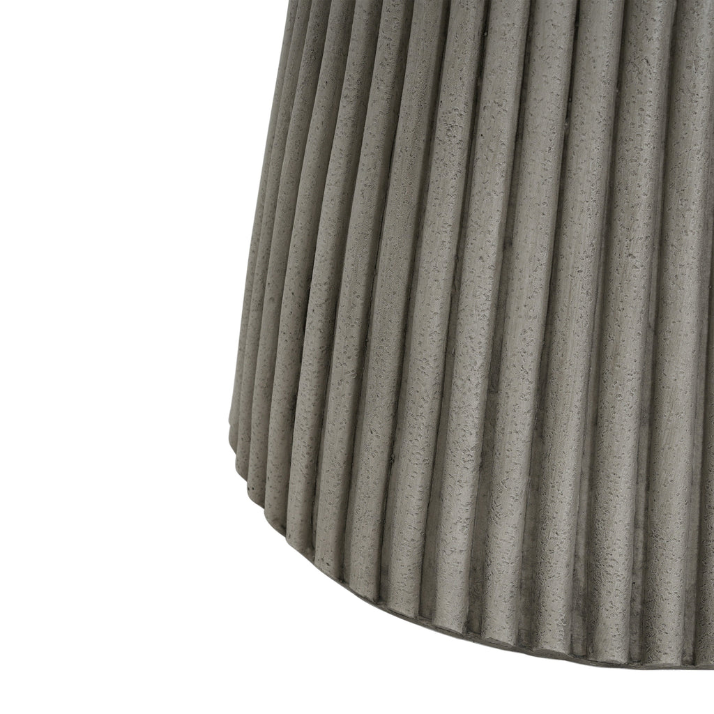 Outdoor Lightweight Concrete Side Table with Hourglass Design