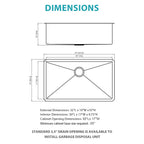 Undermount Stainless Steel Kitchen Sink with Deep Single Bowl - Gold