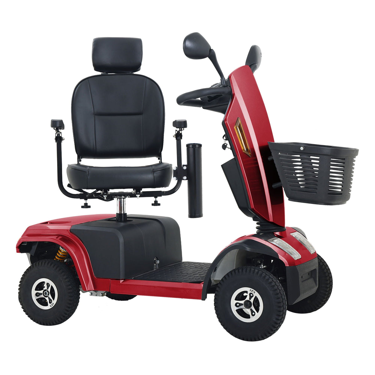 Heavy Duty Mobility Scooter with Long Range and Enhanced Safety - Red, Blue, Black, Gray