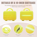 2-Piece Polycarbonate Spinner Wheel Luggage Set with Lock - Green & Yellow