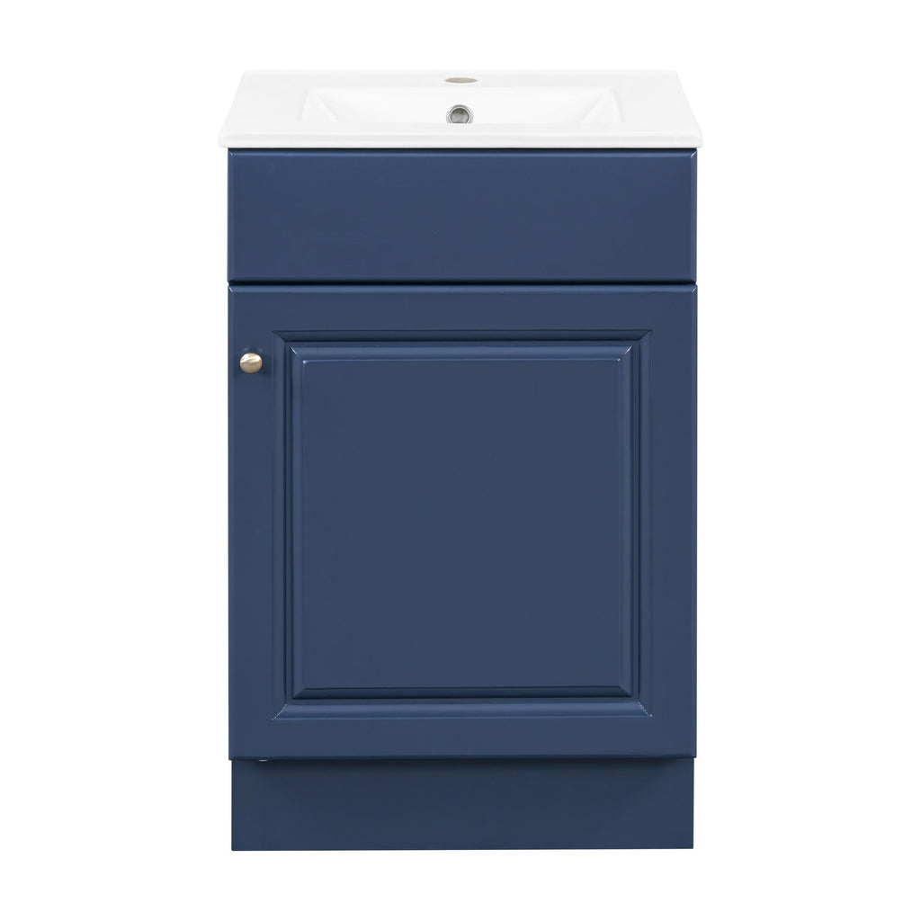 Bathroom Vanity with Sink and Adjustable Shelf - Multiple Colors