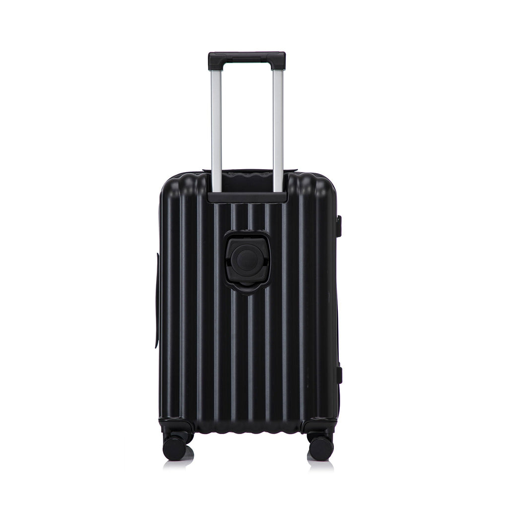 Spinner Wheel Luggage Set with USB Port and Holders - Pink, Black, Green