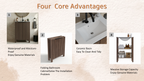 30-Inch Bathroom Vanity with Resin Basin - Brown