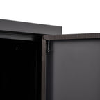 Metal Storage Cabinet With Locking Doors And Adjustable Shelf