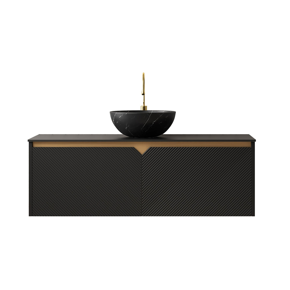 48" Wall-Mounted Bathroom Vanity with Ceramic Sink - Ruben