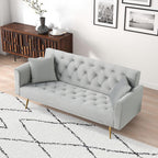 Convertible Fabric Futon Sofa Bed with Adjustable Positions - Multiple Colors