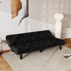 Sofa Bed With Adjustable Backrest with Premium Fabric – Black or Pink