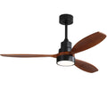 Ceiling Fan with Reversible DC Motor, LED Light & Remote Control - Dark Brown or White