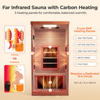 Smart Infrared Sauna for Home with Voice Control - Canadian Hemlock