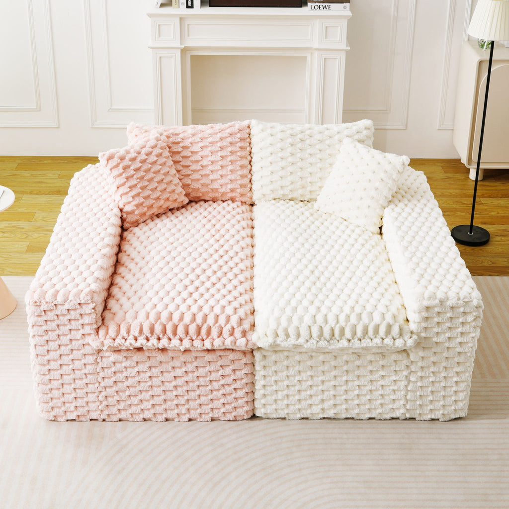 Multifunctional Stationary Sofa with Adjustable Layout - Choice of Color