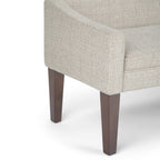 Platinum Upholstered Bench with Solid Wood Frame - Parris