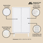 Accent Cabinet with Soft Close Doors and Adjustable Shelves - White, Light Brown, or Green