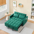Convertible Velvet Sofa Bed with Storage Pockets - Multiple Colors