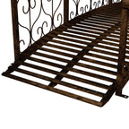 Metal Garden Bridge with Safety Siderails – Steel, 82.75" L