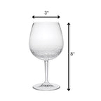 Tritan Unbreakable Wine Glass Set with Hammer Design – Clear, 22oz, BPA-Free