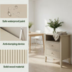 Fluted Nightstand with 2 Drawers and Soft-Close Slides - Multiple Colors