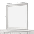 Square Mirror with Beveled Glass - White or Gray