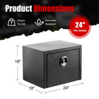 Pro Series Underbody Truck Tool Box with Waterproof Storage - Black