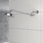 Stainless Steel Shower Arm Extension with 360° Rotation - Black or Pearl Silver