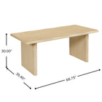 5-Piece Indoor Dining Set with Fluted Wood Table - Green Boucle