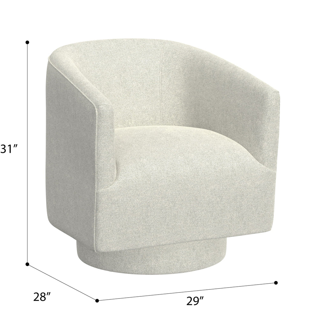 Fabric Swivel Accent Chair with Compact Design - Light Blue, Dark Green, White, Gray, Blue