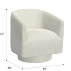 Fabric Swivel Accent Chair with Compact Design - Light Blue, Dark Green, White, Gray, Blue