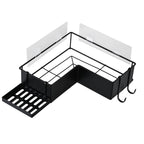 Adhesive Corner Shower Caddy 2-Pack with Hooks - Stainless Steel