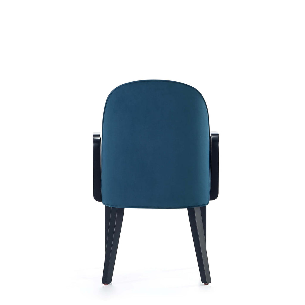 Upholstered Armchair with Solid Beech Wood Frame - Blue or Gray