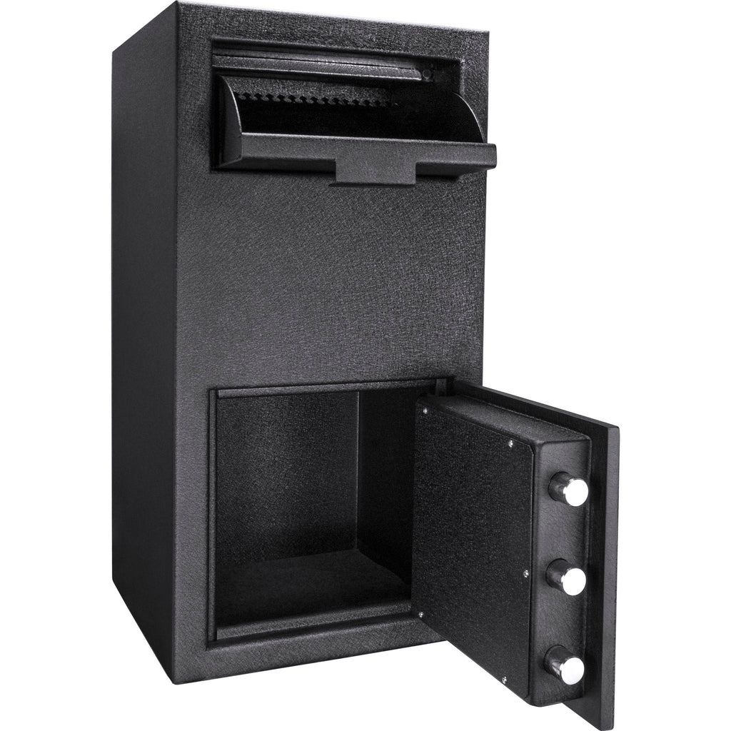 Solid Steel Keypad Depository Safe with Digital Access - Black
