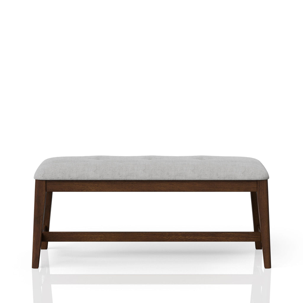 Beige Backless Upholstered Dining Bench with Upholstered Seat - 42" Wide