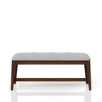 Beige Backless Upholstered Dining Bench with Upholstered Seat - 42" Wide