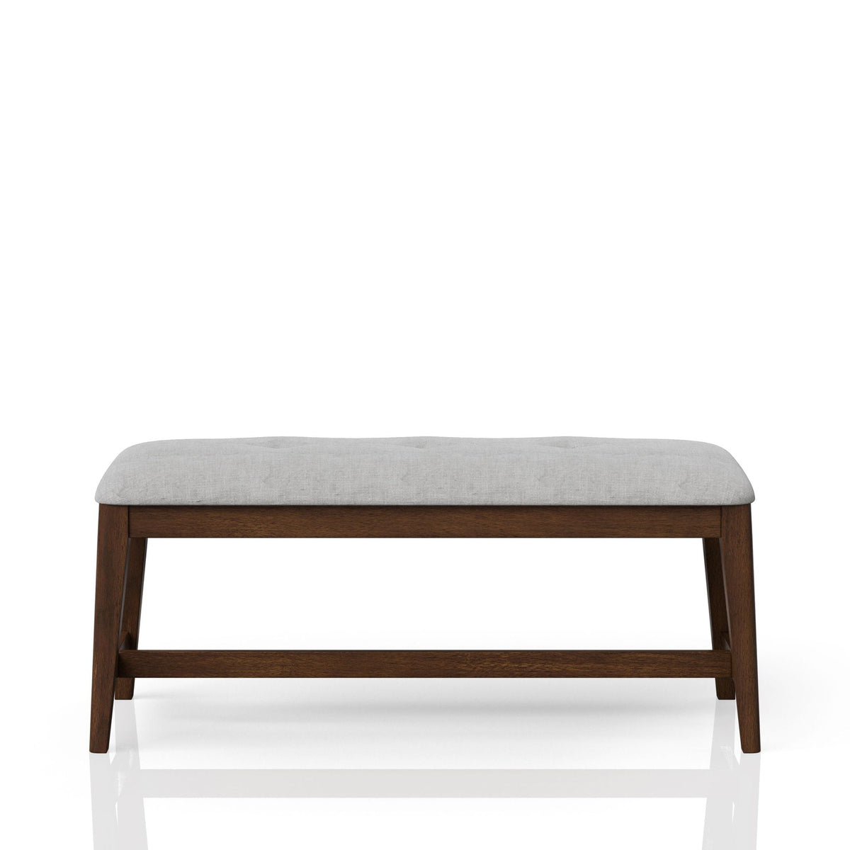 Beige Backless Upholstered Dining Bench with Upholstered Seat - 42" Wide
