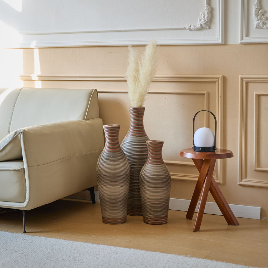 Classic And Neat Floor Vase with High Independent Stand - Multiple Colors