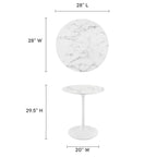 Lippa Round Faux Marble Dining Table by Modway