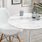 Lippa Round Faux Marble Dining Table by Modway