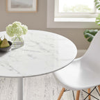 Lippa Round Faux Marble Dining Table by Modway